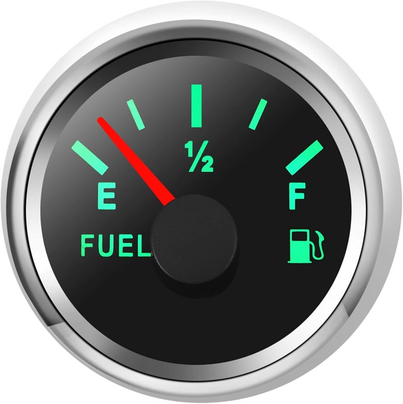 Rupse 2" Fuel Level Gauge 8 Color Backlight 5 Signals Adjustable 0-190ohm,0-180ohm,10-180ohm,240-33ohm,240-30ohm,Fuel Gauge Kit for Boat Car RV Truck Vehicle Motorcycle - Image 1